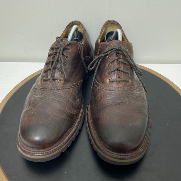 H.S. Trask Authentic Bison Mens Shoes US 11‎ M Made In USA Brown Leather - Picture 3 of 10